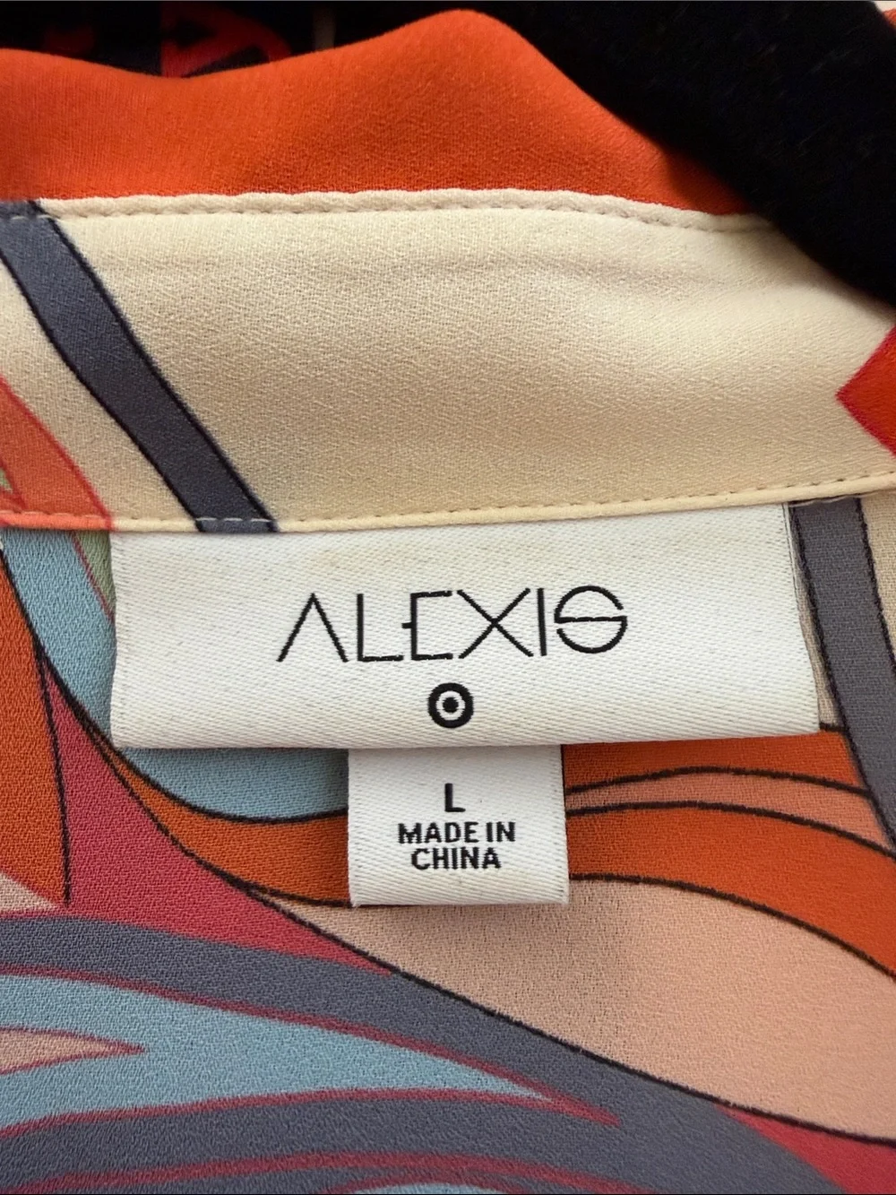 Alexis for Target Multicolor Abstract Print Maxi Shirt Dress - Red, Blue, Pink - Picture 2 of 4